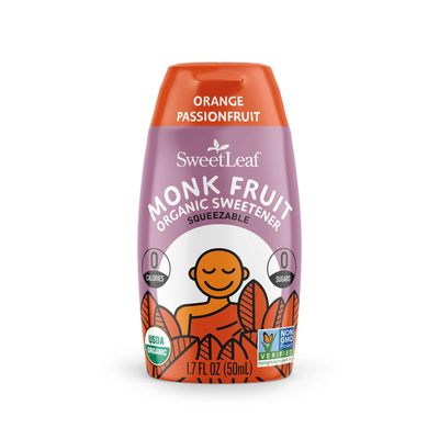 SweetLeaf Orange Passionfruit Liquid Monk Fruit - Monk Fruit Liquid Sweetener Drops, Organic Monk Fruit Extract, Zero Calorie Sweetener, Sugar Free, Keto Friendly, Erythritol Free - 1.7 Fl Oz