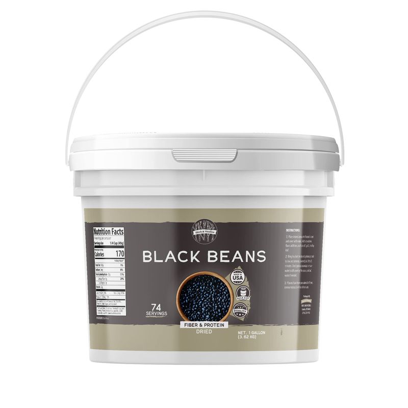 Birch &amp; Meadow 1 Gallon of Black Beans, Non-GMO, Protein &amp; Fiber