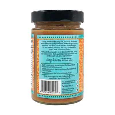 Maya Kaimal Butter Masala Sauce, 12.5 oz, Mild Indian Simmer Sauce with Creamy Tomato and Ginger. Vegetarian, Gluten Free