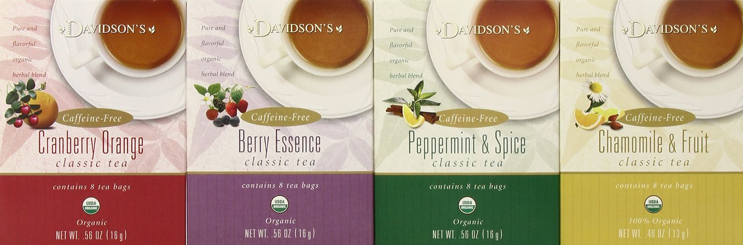 Davidson&#39;s Tea Assorted Herbal, 8-Count Tea Bags (Pack of 12)