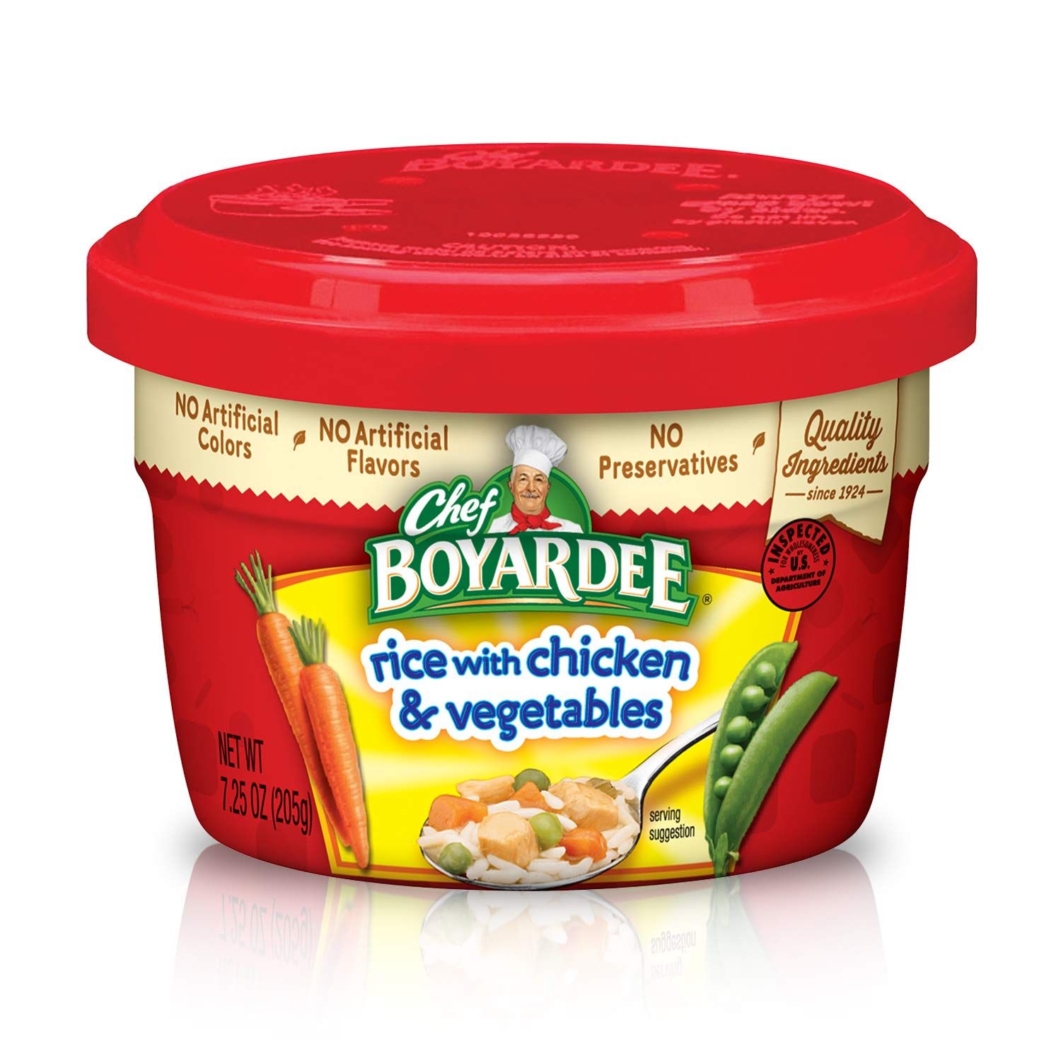 Chef Boyardee Rice with Chicken and Vegetables, Microwave Food, 7.5 OZ Microwaveable Bowl (12 Bowls)