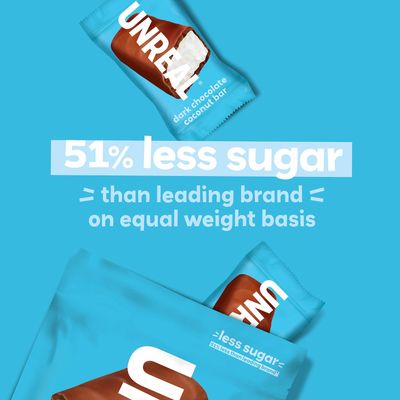 UNREAL Dark Chocolate Coconut Bars (Value Size Bag) | Vegan, 3g Sugar, &amp; 3 Simple Ingredients | Non-GMO, Gluten Free, &amp; Fair Trade | 9.5oz