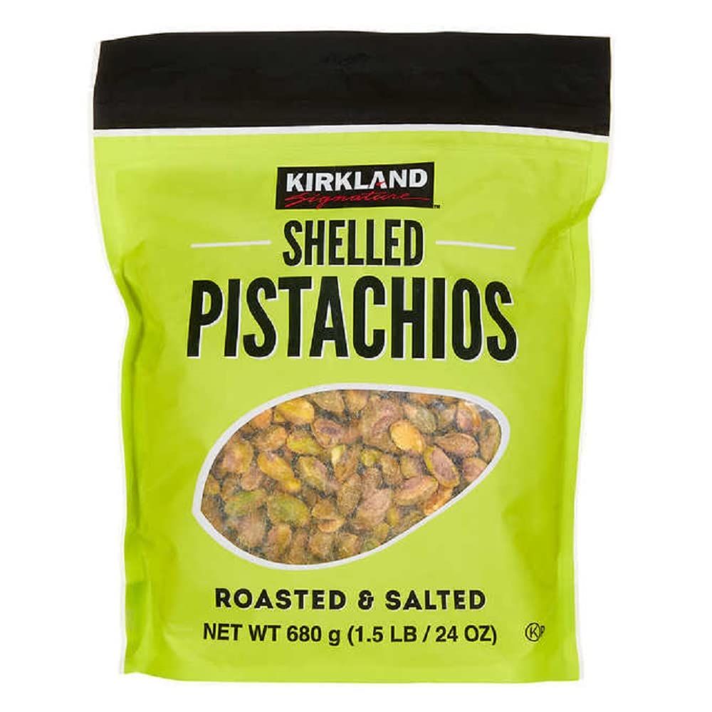 Kirkland Signature Nuts, Shelled Pistachios Roasted &amp; Salted 24 Ounce (Pack of 1)