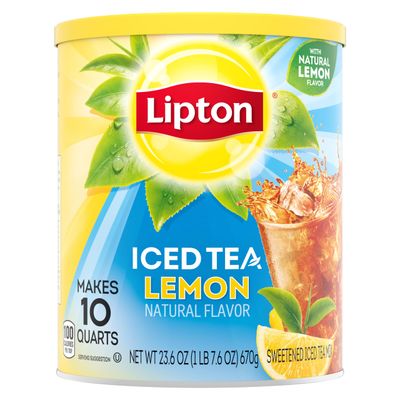 Lipton Iced Tea Mix, Lemon Sweetened Iced Tea, Makes 10 Quarts (Pack of 6)