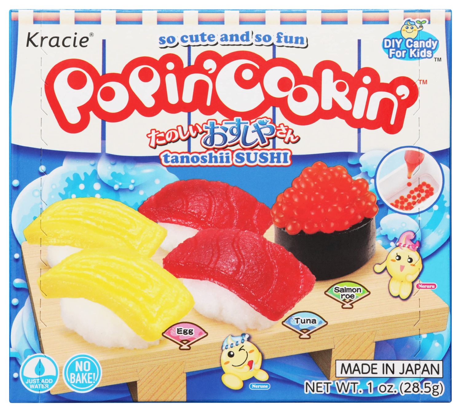 Kracie Popin&#39; Cookin&#39; DIY Candy Sushi Kit, No Bake, 1 Ounces (Pack Of 1)