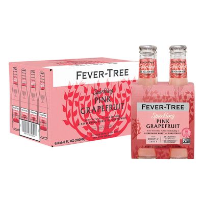 Fever Tree Sparkling Pink Grapefruit - Premium Mixer - Refreshing Beverage for Cocktails &amp; Mocktails. Naturally Sourced Ingredients, No Artificial Sweeteners or Colors - 200 ML Bottles - Pack of 24