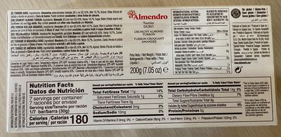 El Almendro Turron Duro 200 grs (7 oz.)
