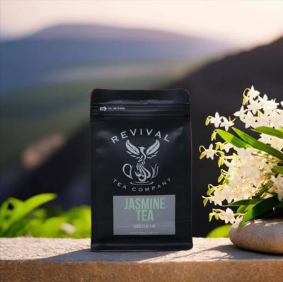 Revival Tea Company Jasmine Tea - Green Tea Blend with Jasmine Petals - 24 Tea Bags