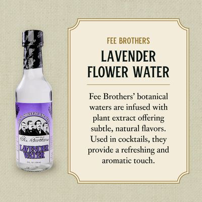 Fee Brothers Lavender Flower Botanical Water - Cocktail Mixer, Aromatic Spirit and Floral Flavoring Extract, 5 fl oz