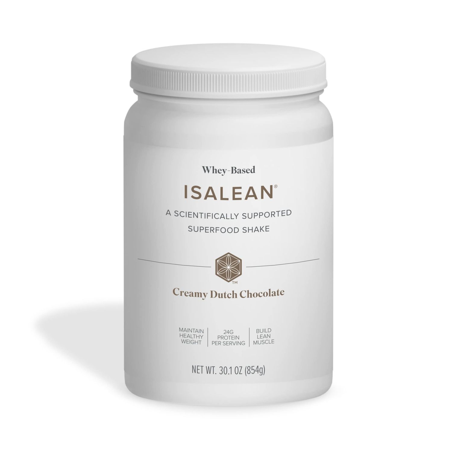 Isagenix IsaLean Shake - Meal Replacement Protein Shake Supports Healthy Weight &amp; Muscle Growth - Protein Powder Enriched with 23 Vitamins - Creamy Dutch Chocolate, 30.1 Oz (14 Servings)