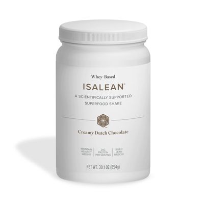 Isagenix IsaLean Shake - Meal Replacement Protein Shake Supports Healthy Weight &amp; Muscle Growth - Protein Powder Enriched with 23 Vitamins - Creamy Dutch Chocolate, 30.1 Oz (14 Servings)