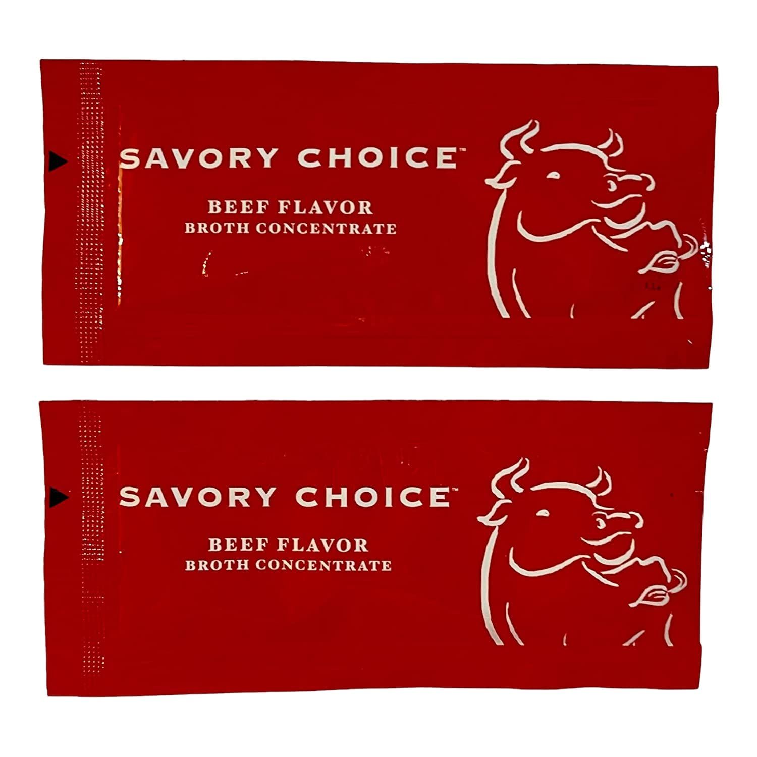 Savory Choice Reduced Sodium Gluten-Free Beef Broth Concentrate, Savory Choice Pack of 40