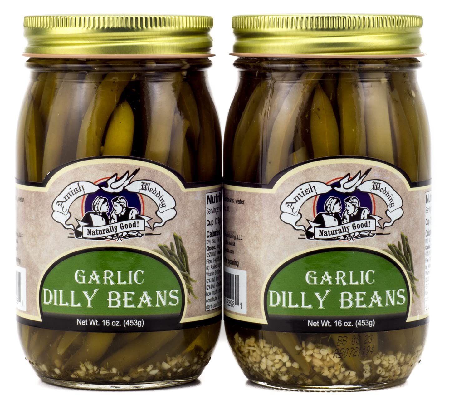 Amish Wedding Garlic Dilly Beans 16oz (Pack of 2)