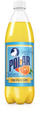 Polar Beverages Dry Juice, Orange, 33.8 Fluid Ounce (Pack of 12)