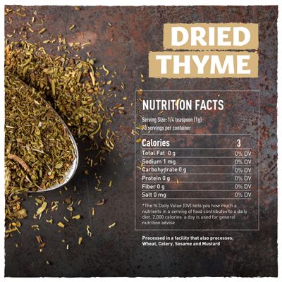 Eastanbul Thyme Leaves, 2.5oz Dried Thyme Herb, Dried Thyme Leaves, Dry Thyme, Mediterranean Thymes, Vegan Thyme Herb, Full-Flavor Thyme Dry and Exquisitely Fragnant Tyme