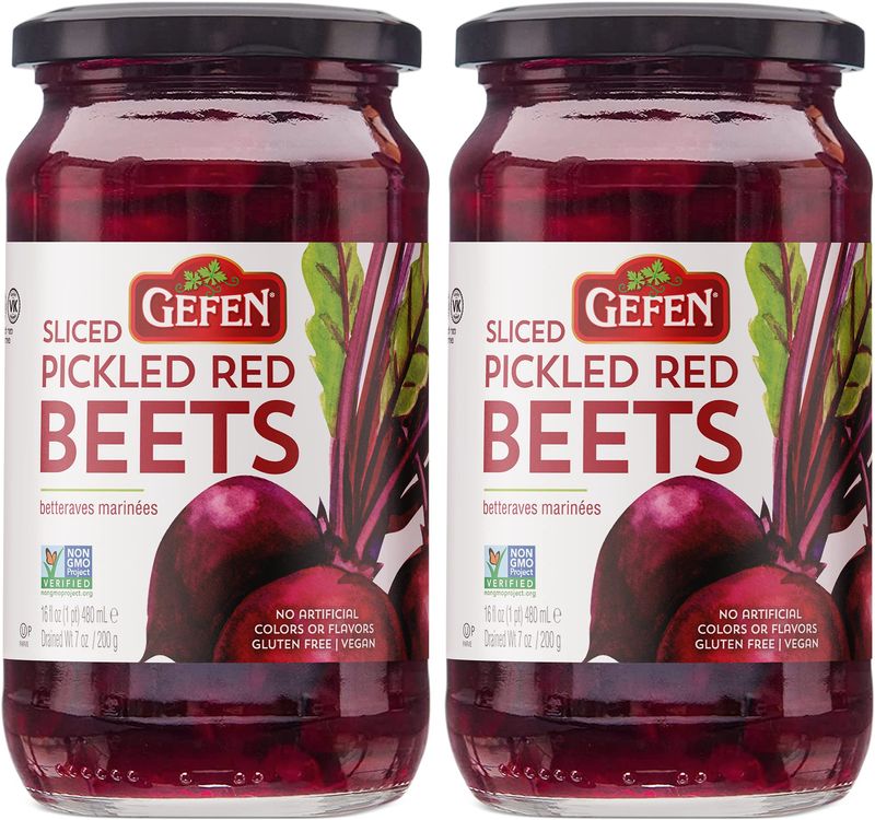 Gefen Sliced Pickled Beets, 16oz (2 Pack) | Sweet &amp; Tangy, Great Salad Topper, Non GMO, Certified Kosher (Including Passover)