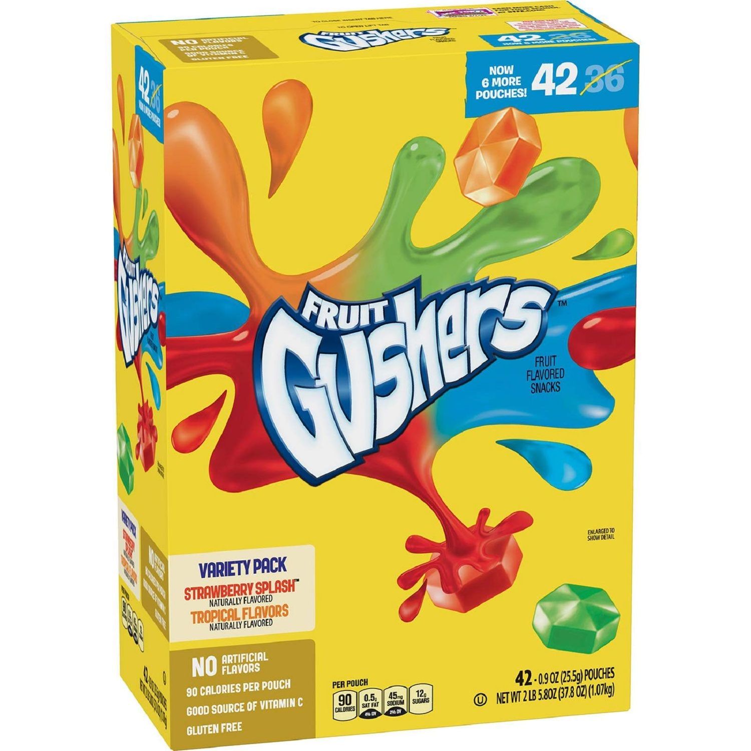 Fruit Fruit Fruit Gushers Variety Pack, Strawberry Splash &amp; Tropical (42 ct.) A1