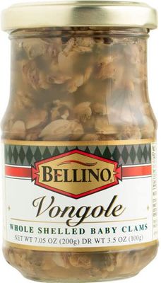 Bellino - Italian Vongole (Whold Shelled Baby Clams), (2)- 7.05 oz. Jars