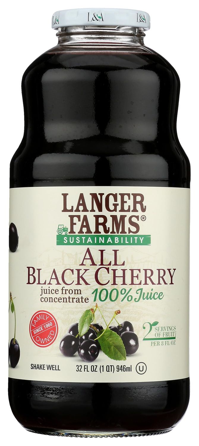 L&amp;A All Black Cherry Juice, Sugar Free, 32 Fluid Ounces (Pack Of 6)