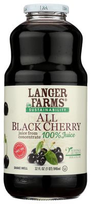 L&amp;A All Black Cherry Juice, Sugar Free, 32 Fluid Ounces (Pack Of 6)