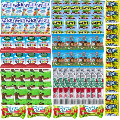 Assorted Candy Variety Pack - Bulk Fruit Snacks for Kids - Halloween Candies (60 Count)