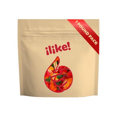 Mini Gummy Worms Candy |1-Pound Pack| Assorted Fruit Flavors