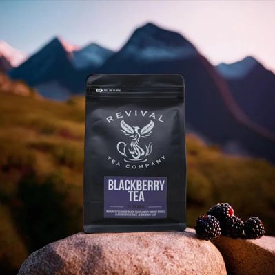 Revival Tea Company Blackberry Tea - Black Tea Blend with Blackberry Leaf - 24 Tea Bags