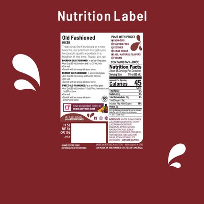 Master of Mixes Old Fashioned Drink Mix, Ready To Use, 1.75 Liter Bottle (59.2 Fl Oz), Pack of 3