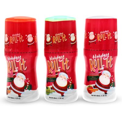 3 Pack | Slime Sour Roller Licker Candy - Assorted, Cherry, Green Apple, Strawberry - Holiday Slime Roll it Licker Candy, Perfect for Christmas Stockings, Piatas, and Party Favors