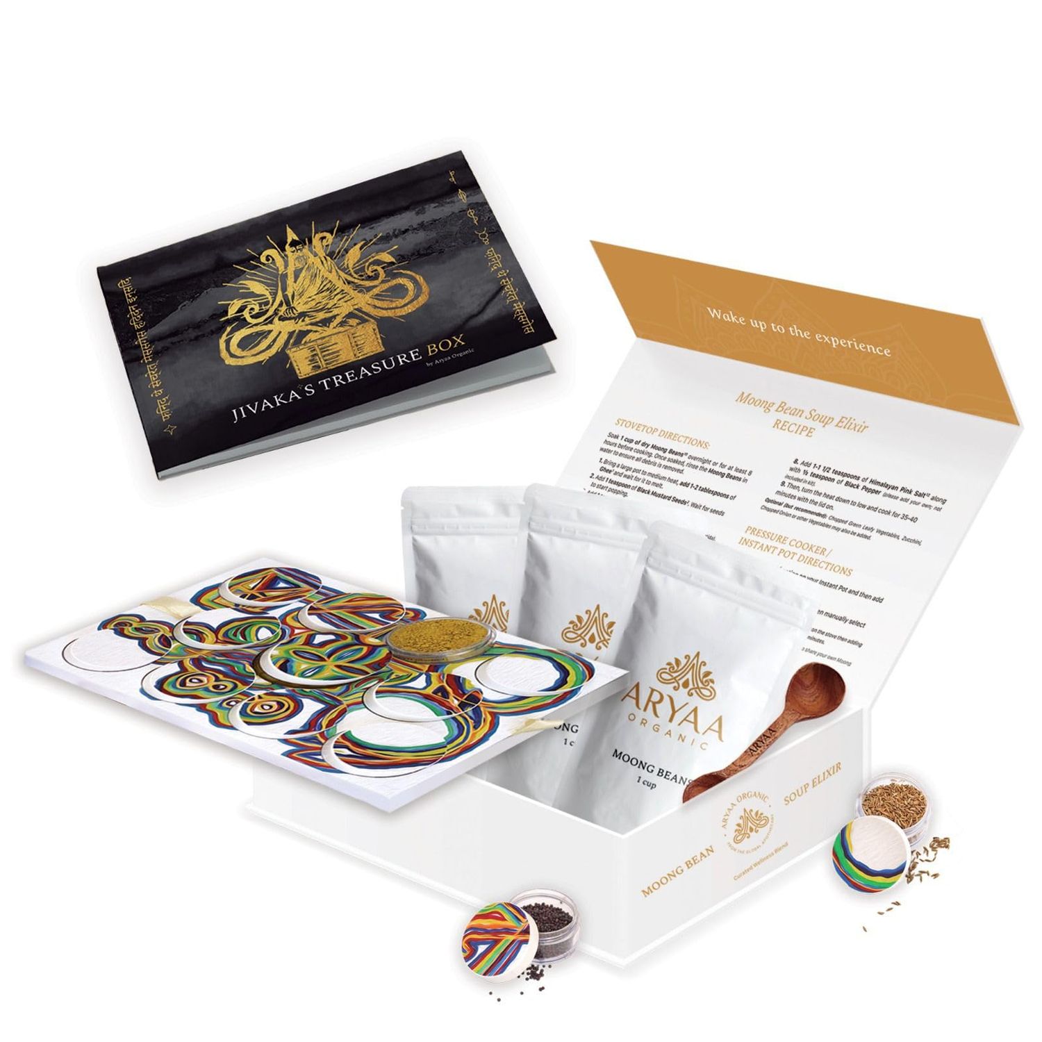 Plant-Based Detox Moong Bean Soup Kit | Aryaa Organic 16-Serving Vegan Protein Recipe | Ayurvedic, Non-GMO, Gluten-Free, 31.4oz - Wellness Gift