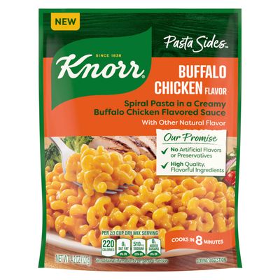 Knorr Pasta Sides Buffalo Chicken Flavor Pasta 8 ct for a Delicious + Quick Side Dish, with No Artificial Flavors or Preservatives, 4.2 oz