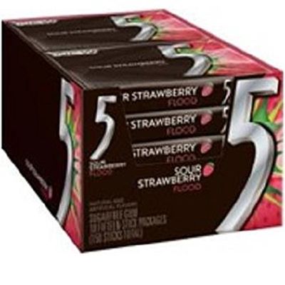 Wrigleys 5, Gum Strawberry Flood, Count 10 (15S) - Gum / Grab Varieties &amp; Flavors