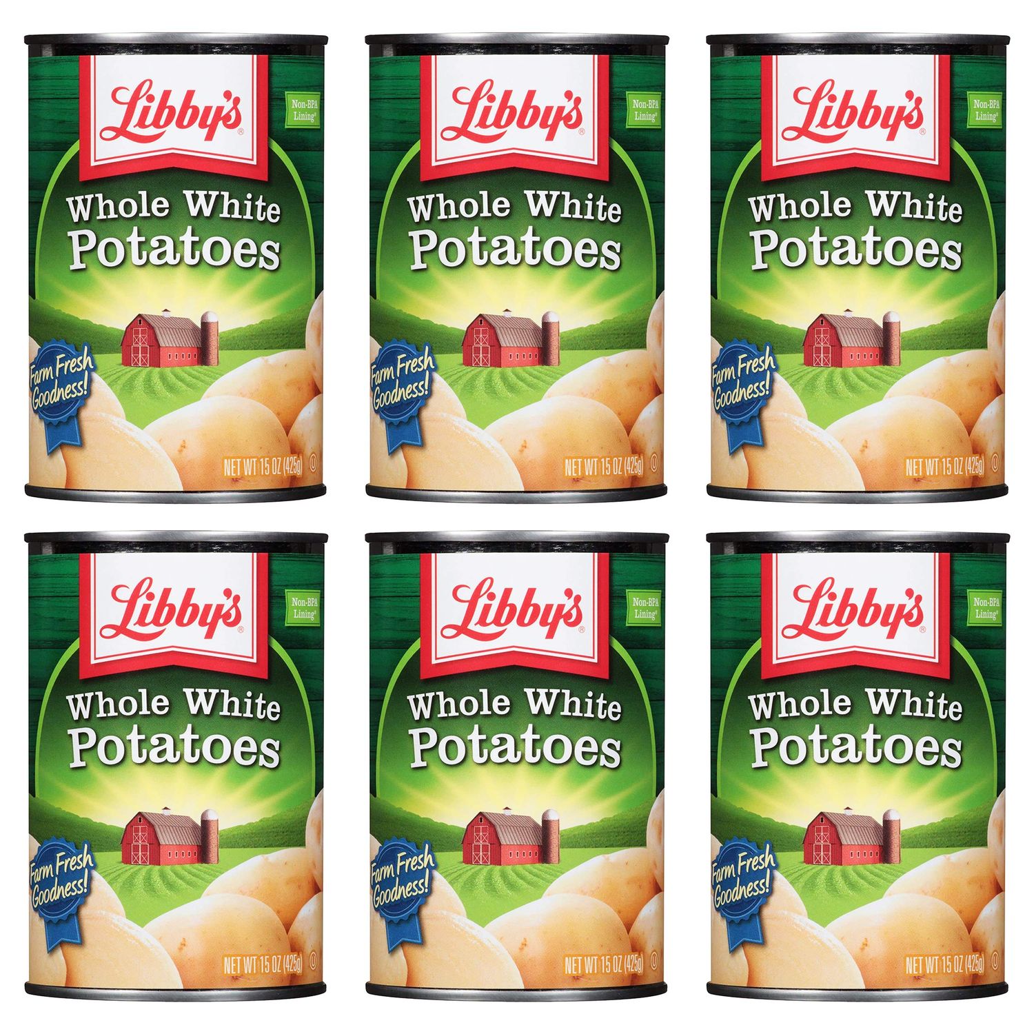 Libby&#39;s Whole White Potatoes 15oz Cans (Pack of 6)