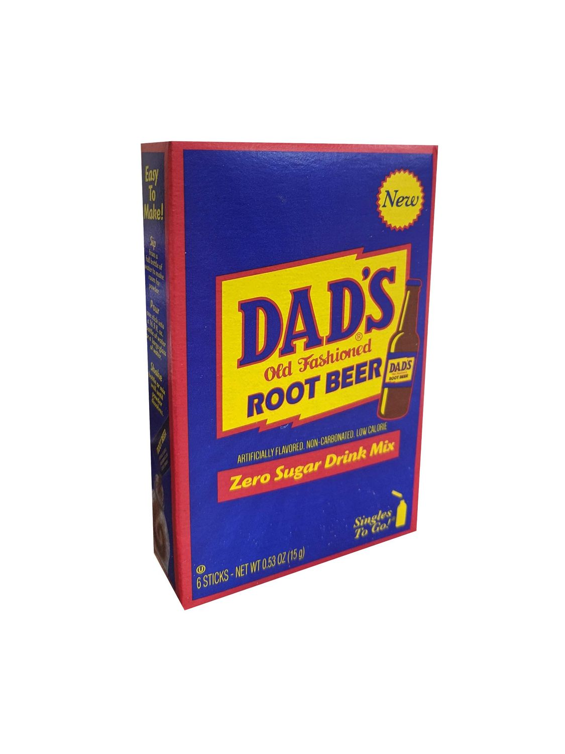 Dad&#39;s Old Fashion Rootbeer Singles To Go Drink Mix, 0.53 OZ, 6 CT (3)