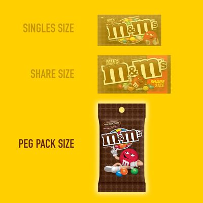 M&amp;M'S Milk Chocolate Candy Peg Bag 5.3-Ounce (Pack of 12)
