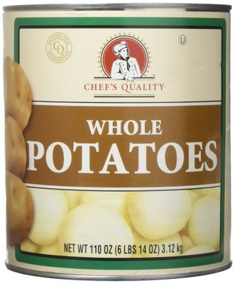 Chefs Quality Whole White Potato No. 10, 110 Ounce