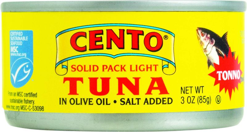 Cento Solid Packed Tuna in Olive Oil, 3-Ounce Cans (Pack of 24)