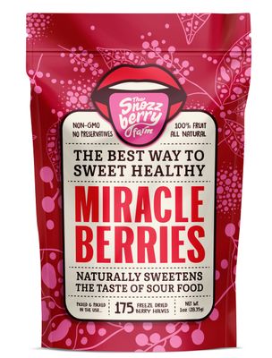 Miracle Berries by Snozzberry Farm | 175 berry halves | Freeze-dried, Grown in the USA | Turn Sour Sweet | Buy Bulk And Save