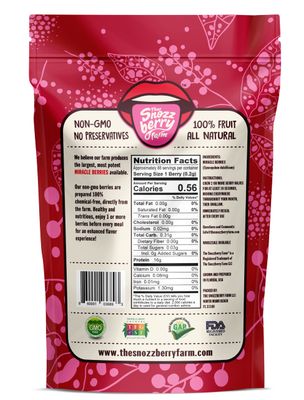 Miracle Berries by Snozzberry Farm | 175 berry halves | Freeze-dried, Grown in the USA | Turn Sour Sweet | Buy Bulk And Save