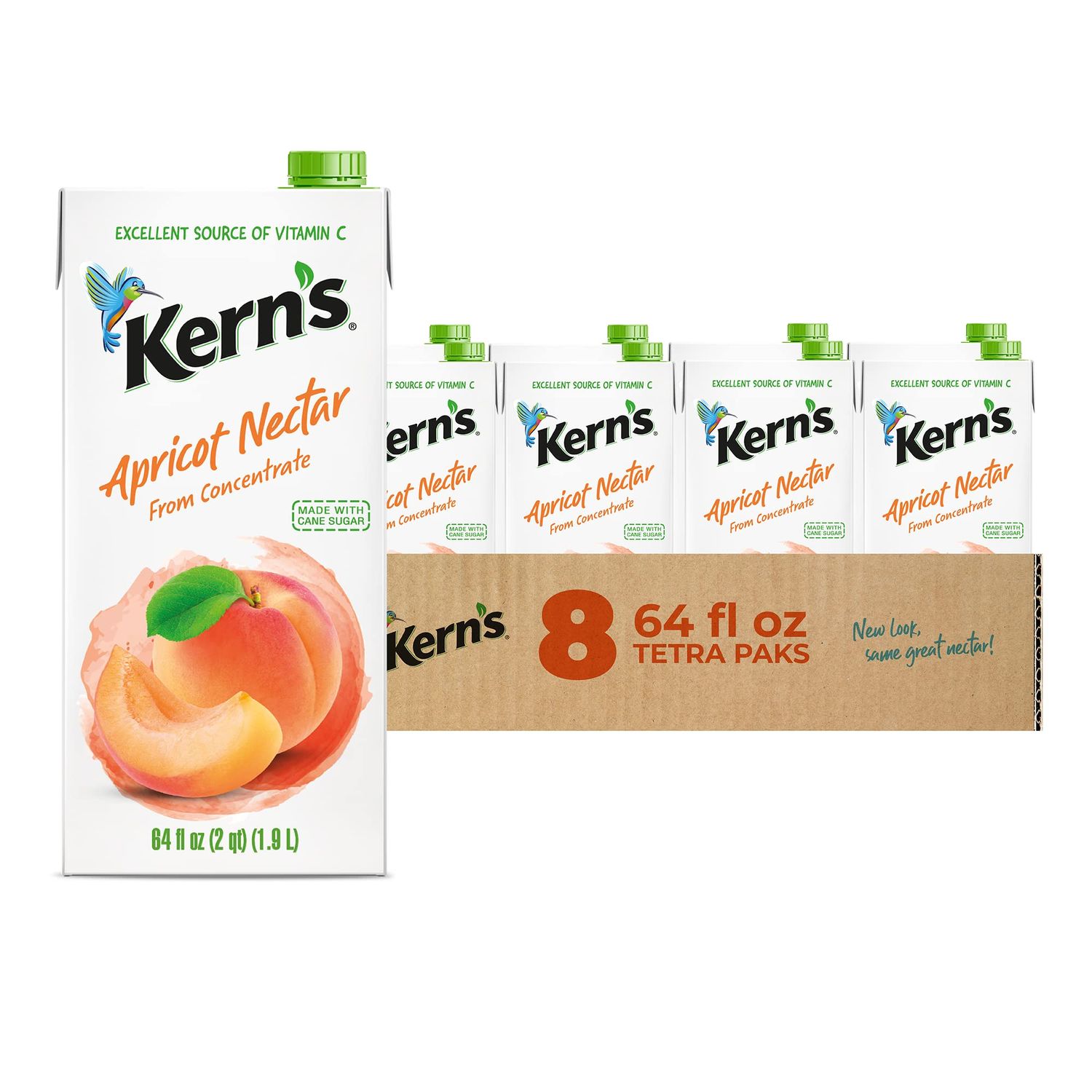 Kern&#39;s Apricot Nectar 64 Fl oz (8-Pack)