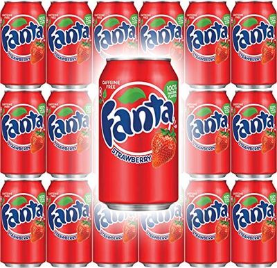 Fanta Strawberry Soda, 12 Fl Oz Cans (Pack of 18, Total of 216 Fl Oz)