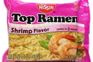 Top Ramen Instant Noodle Soup (Shrimp Flavor) - 3oz [Pack of 6]