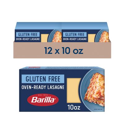 BARILLA Gluten Free Oven-Ready Lasagne, 10 Ounce (Pack of 12) - Non-GMO Gluten Free Pasta Made with Blend of Corn &amp; Rice - Vegan Pasta