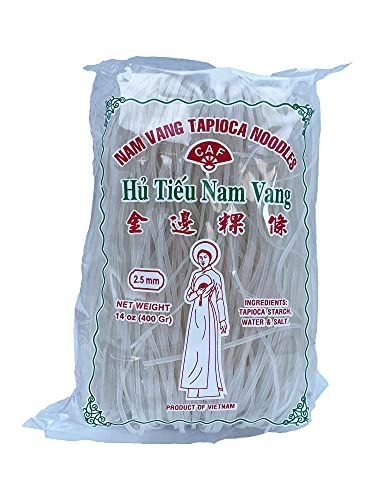 CAF Tapioca Noodles, Cassava/Yuca Noodles, Tapioca Glass Noodles, Cassava Noodles, Yuca Noodles, Gluten Free and Grain Free, Hu Tieu, 14 oz