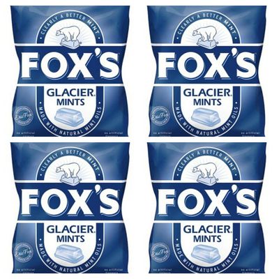 Bundle of 4 Fox&#39;s Glacier Mints 200g Bag Delivers 3-5 Days USA
