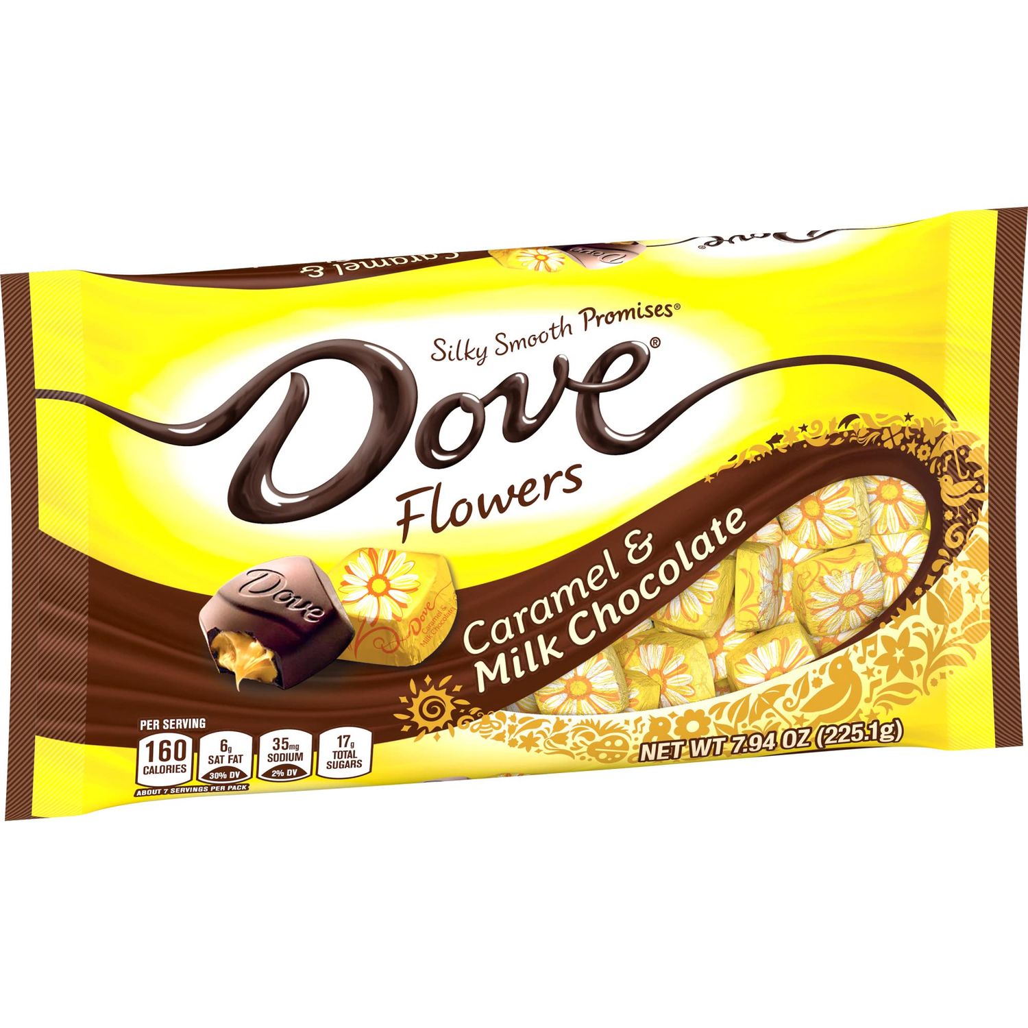 DOVE PROMISES Easter Caramel &amp; Milk Chocolate Flowers Candy 7.94-Ounce Bag