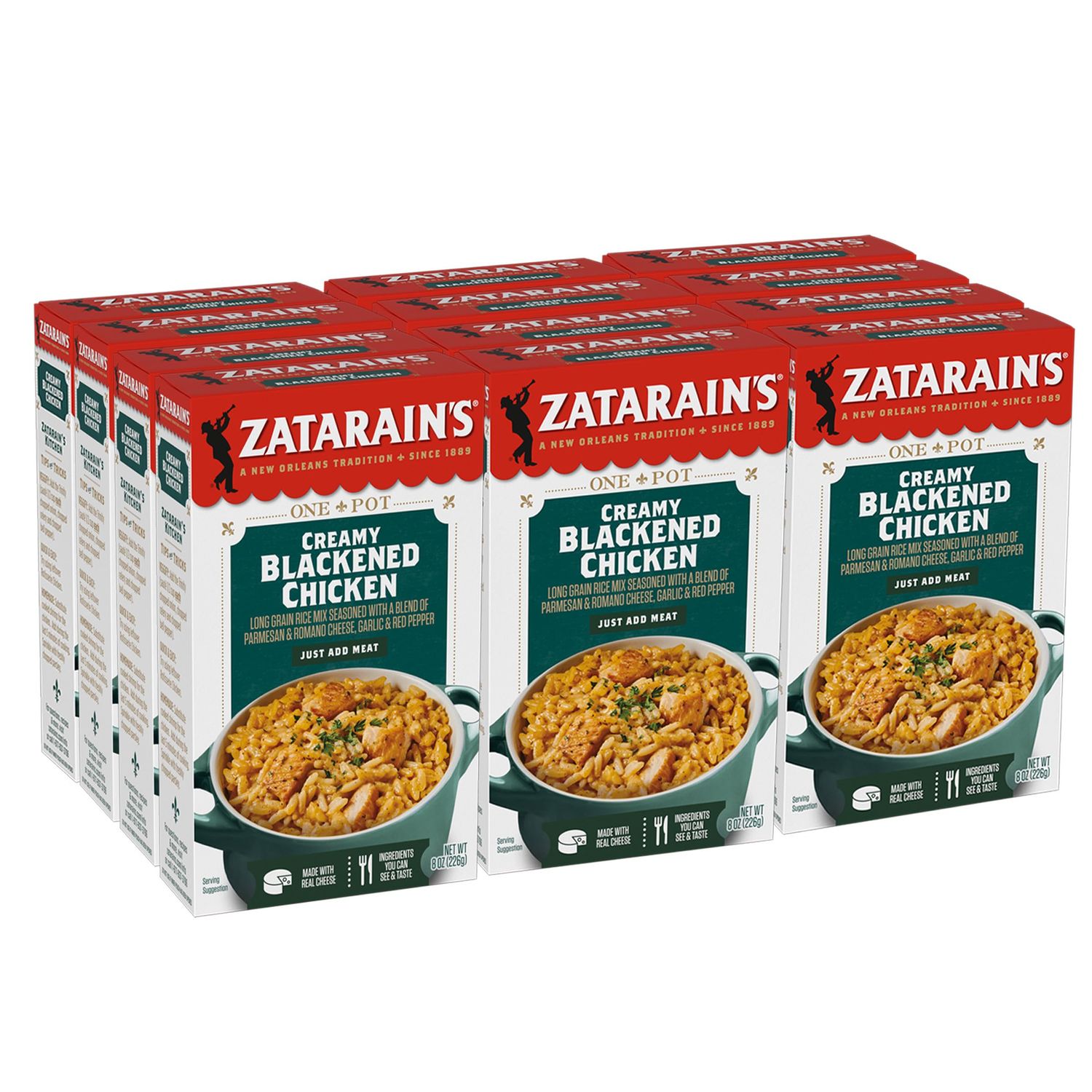 Zatarain&#39;s Creamy Blackened Chicken Rice, 8 oz (Pack of 12)