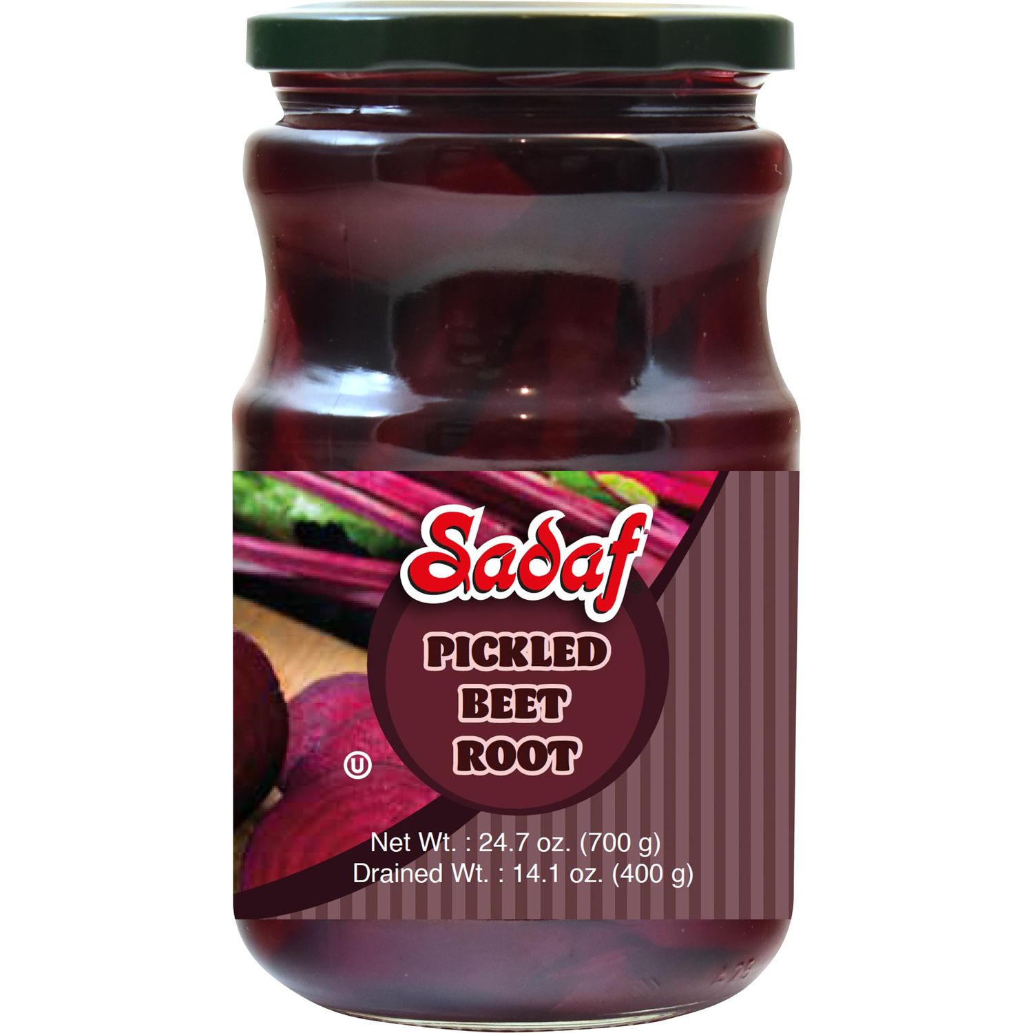 Sadaf Pickled Beet Root - Pickled Beetroot for Cooking &amp; Food Flavoring - Pickled Vegetables - Halal - 24.7 oz Jar