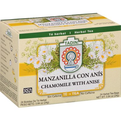 Tadin Tea, Manzanilla/Anis (Chamomile with Anisse) Tea, 24-Count Tea Bags (Pack of 12)