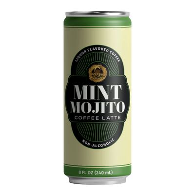 Golden Nest Liquor-Flavored Coffee Latte | Ready to Drink Liquor-Inspired Non-Alcoholic Creamy Beverage | All Natural No Preservatives | 8 Fl Oz Can (Mint Mojito, 8 Fl Oz (Pack of 6))